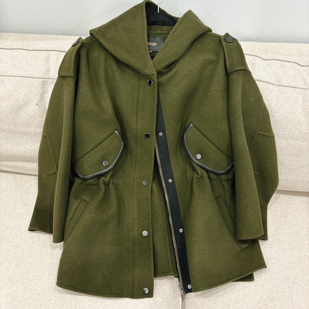 98% NEW MAJE JACKET, SIZE XS-M, WOOL JACKET - Picture 1 of 13